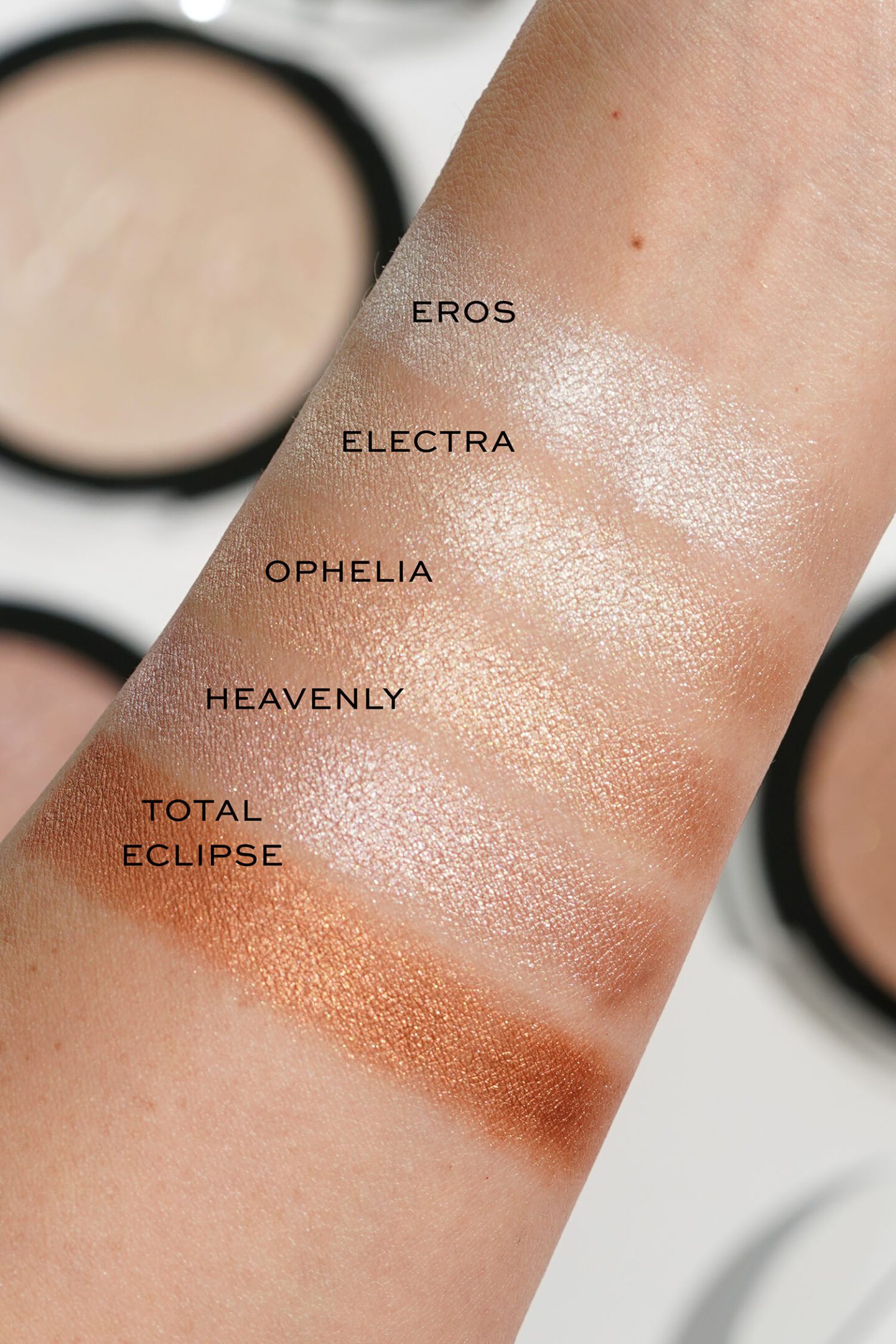 NARS Light Reflecting Luminizing Powder swatches