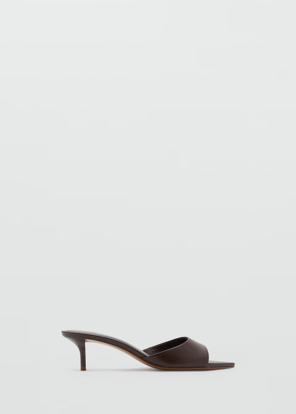 Mango, Kitten-Heel Leather Sandal