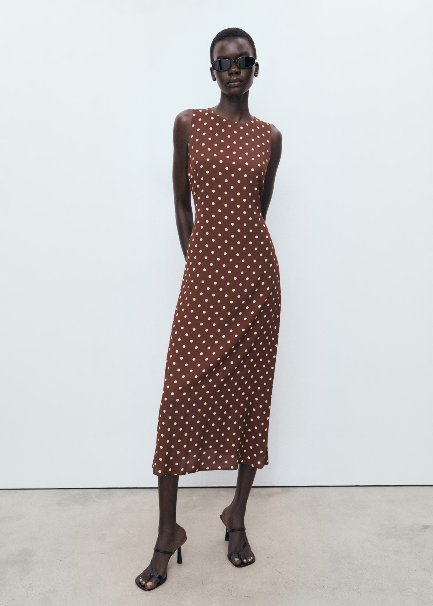 MANGO, Polka Dot Midi Dress - Women | Mango United Kingdom