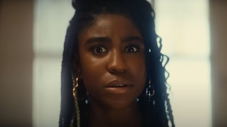 Lyric Ross' Natalie looking surprised on Ironheart