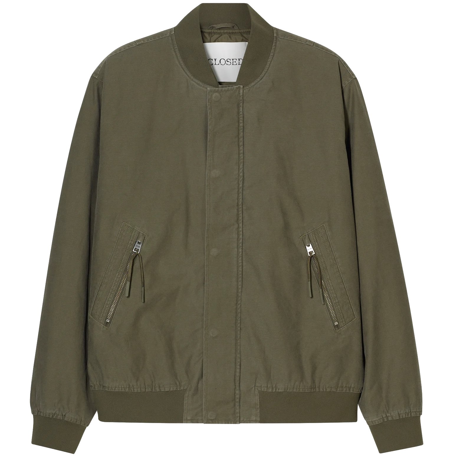 Closed Cotton Bomber Jacket