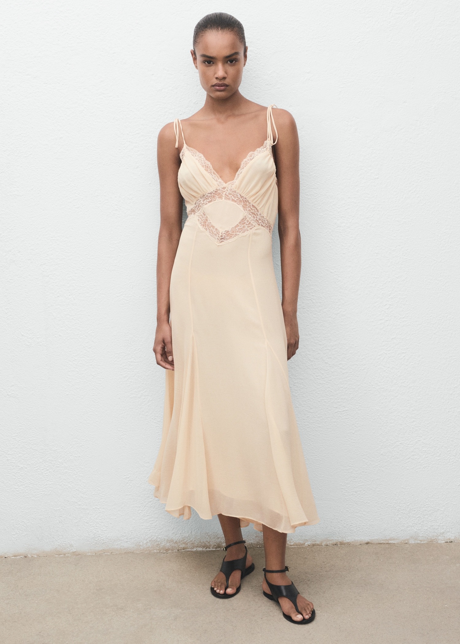 Lace Camisole Dress - Women | Mango Usa