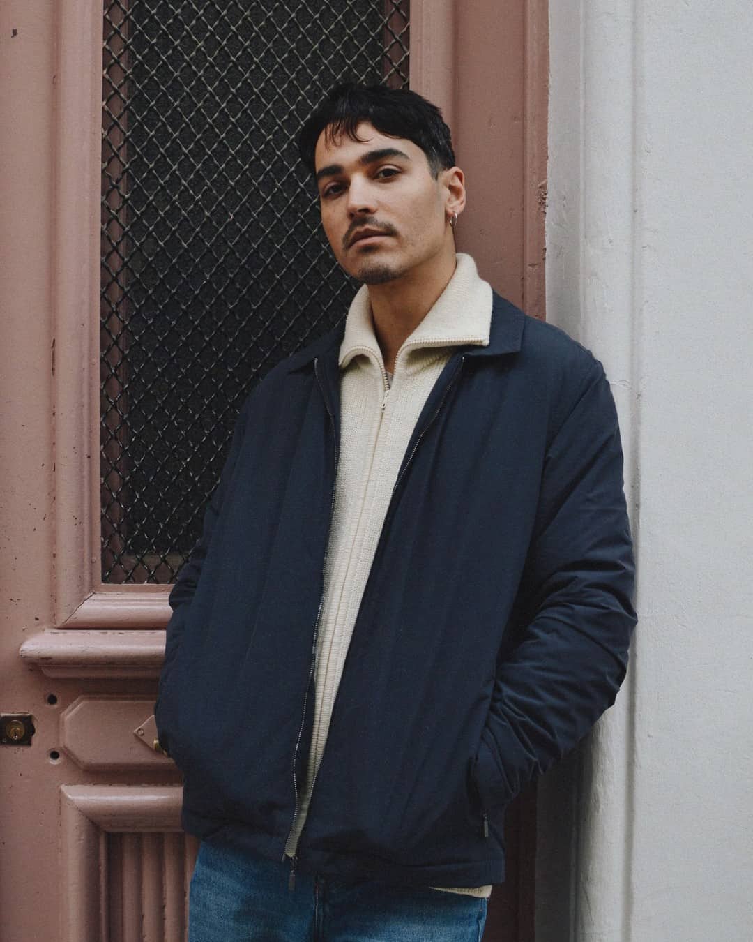 man in a zip jacket by asket