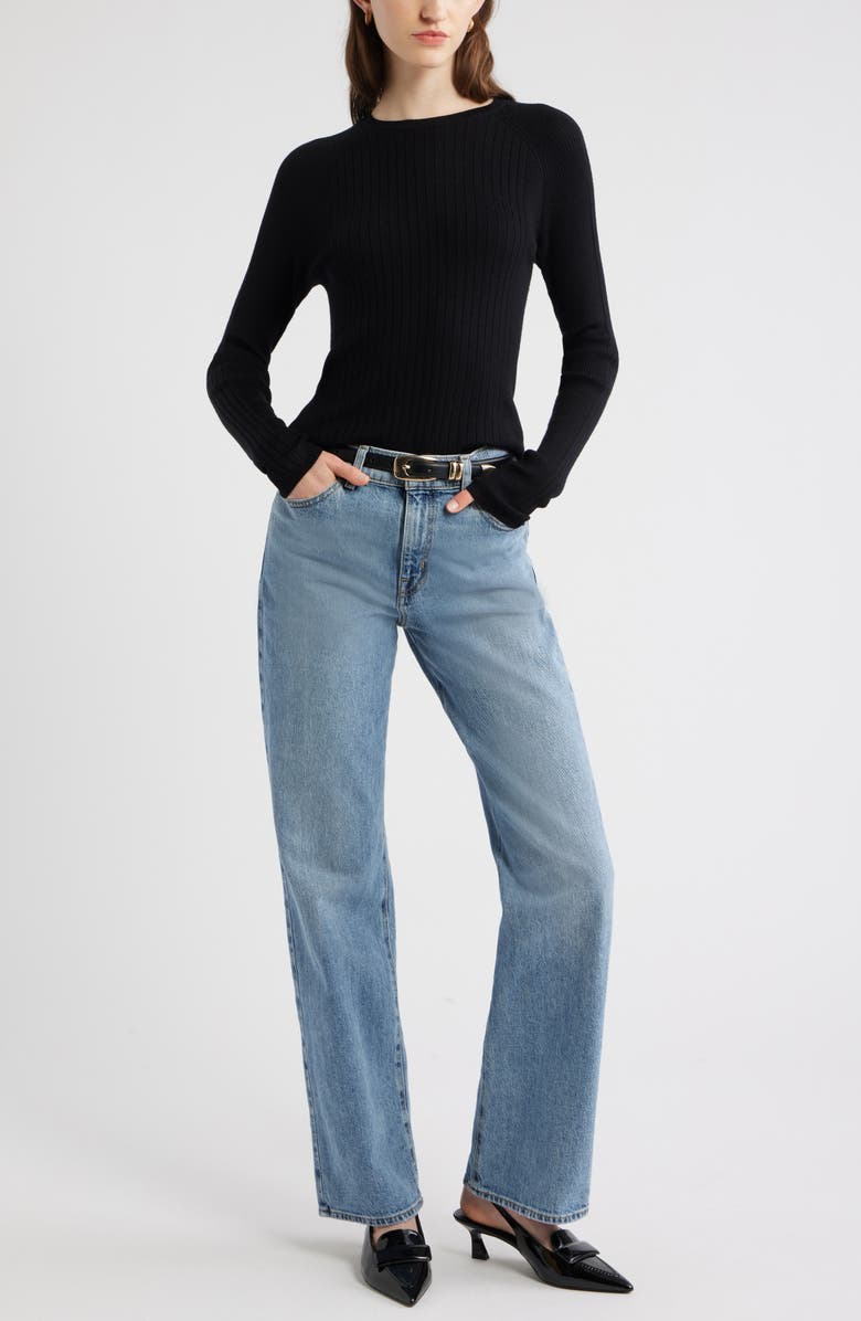 High Waist Straight Leg Jeans