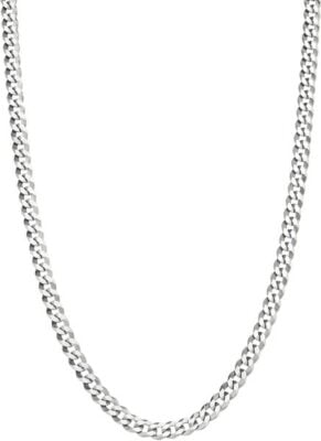 Miabella Sterling Silver Curb Chain