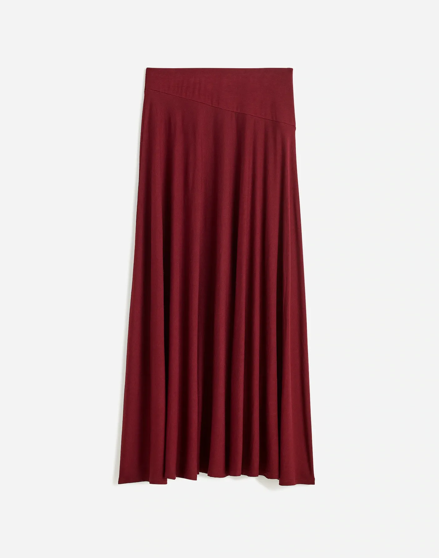 MW, Jersey Asymmetric-Seam Midi Skirt