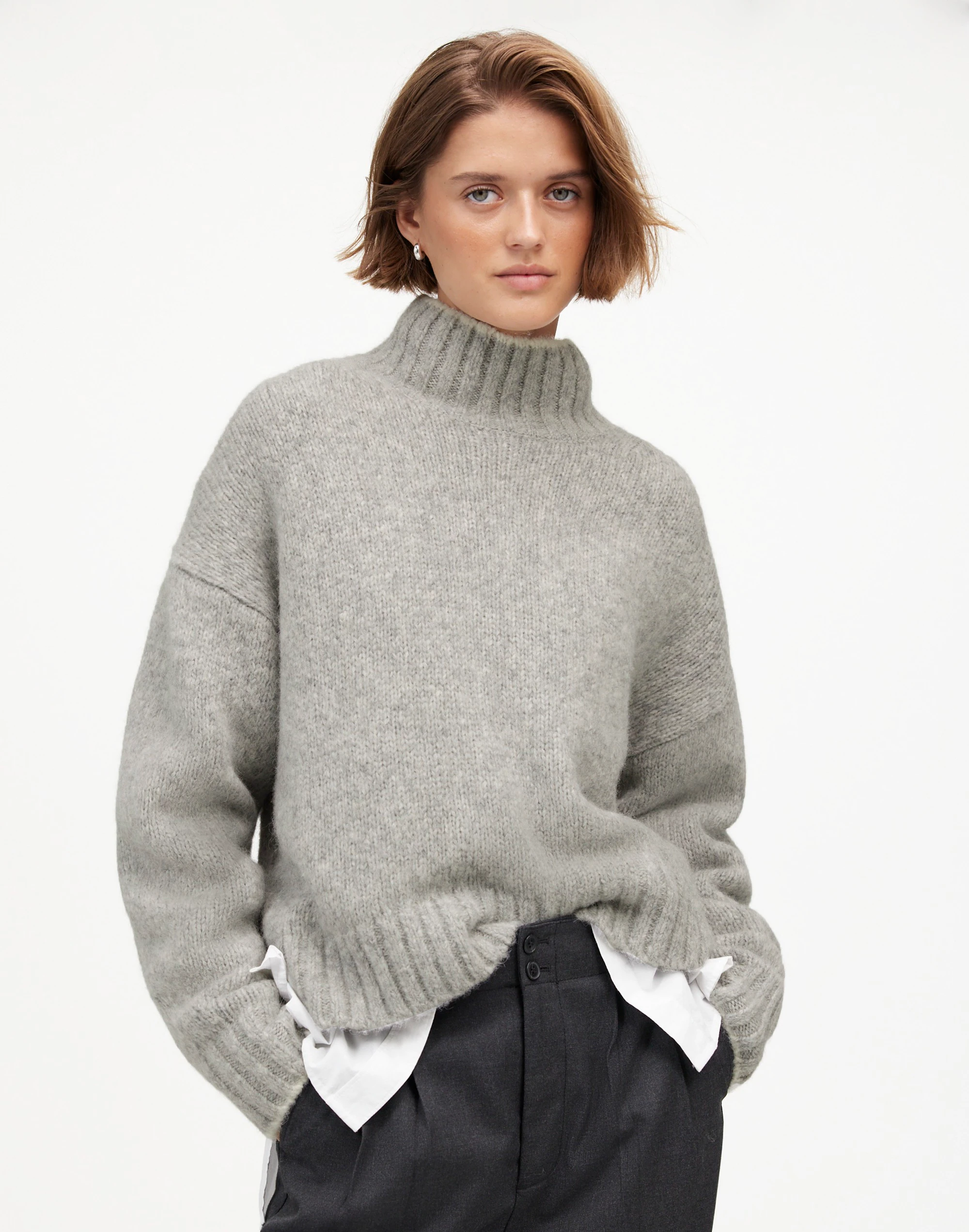 Chunky-Knit Alpaca-Blend Turtleneck