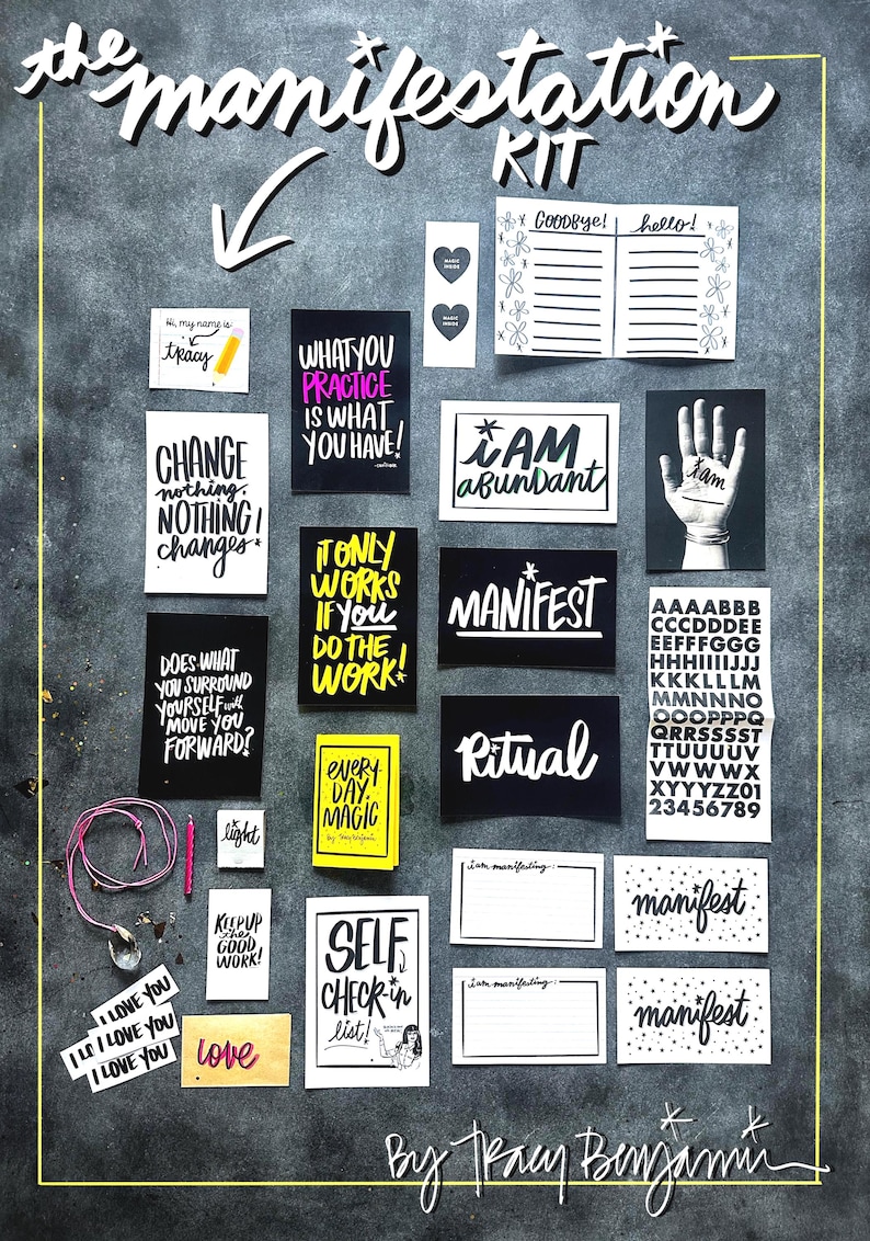 Manifestation Kit – Intention Setting, Ritual Cards & Everyday Magic Zine by Tracy Benjamin image 1