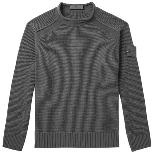 Stone Island Ghost Waffle Knit Wool Sweater
