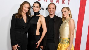 Diane Lane, Zoey Deutch, Jan Komasa, Madeline Brewer at the "Anniversary" New York premiere held at the Metrograph on October 21, 2025 in New York, New York. (Photo by Kristina Bumphrey/Variety via Getty Images)