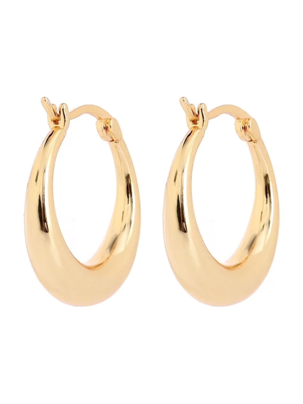 Amy and Annette, 4k Gold Graduated Hoop Huggie Earrings