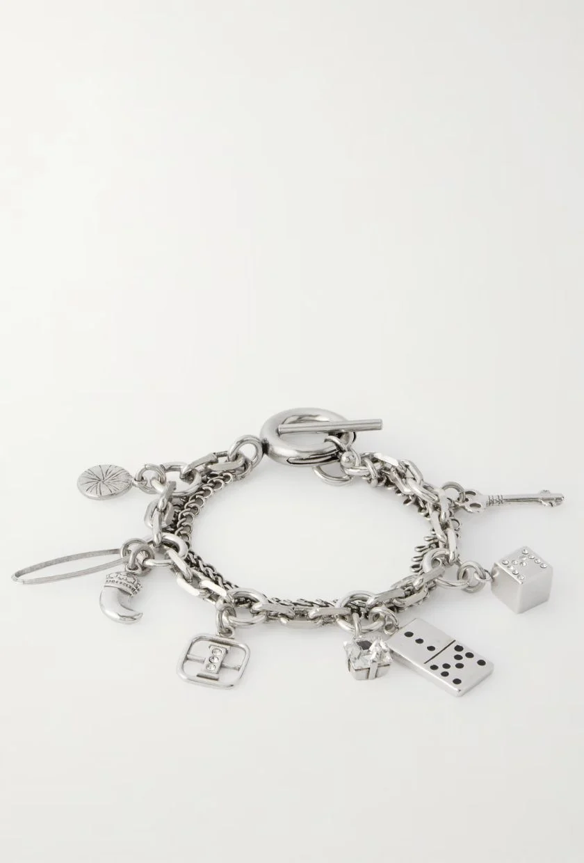 ISABEL MARANT, Crystal-Embellished Silver-Tone Bracelet