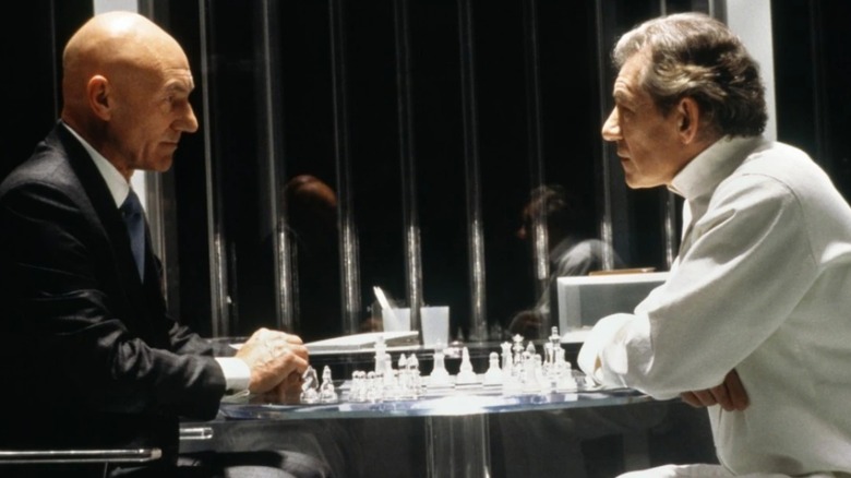 Charles and Erik (Magneto) indulge in a game of chess in 2000's X-Men